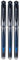 Uniball Uni Ball UM-153S Gel-Tintenroller mit blauer Kappe, Kugelschreiber, breite Spitze, 1 mm Spitze, 0,6 mm Strichstärke, Tinte, 3 Stück