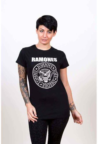 Ramones Ladies T-Shirt: Seal (Schwarz) (Skinny Fit)