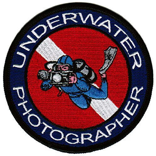 Unterwasser-Fotografenaufnäher, bestickt, zum Aufbügeln, Motiv: Tauchen, Fotografie, Emblem, Souvenir