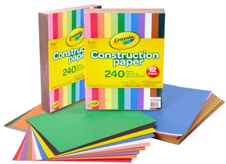 Crayola Construction Paper, 12 Farben, für Zeichnungen, Collagen, Art&Craft