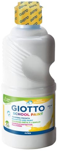 Giotto Schoolpaint, Malfertige Temperafarbe, 250 ml - weiß