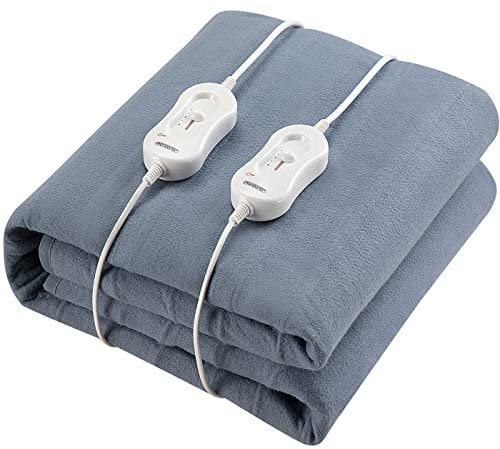 Monzana® Couverture chauffante 160x140cm 2 Places 3 Niveaux de Chauffage Lavable Max. 40° surmatelas Chauffant Plaid Couverture électrique