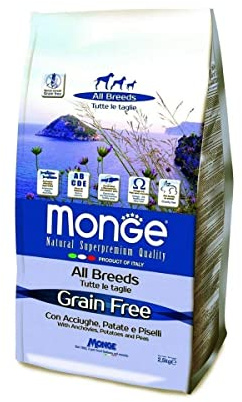 Monge Grain Free Adult, Trockenfutter für Hunde (Hundefutter trocken getreidefrei, Hundefutter trocken mit Hasenfleisch, sehr Ballaststoff- & Vitaminreich, hochwertiges Hunde Trockenfutter, 2,5 kg)