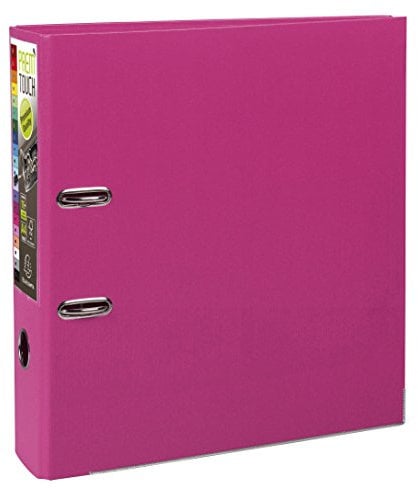 Exacompta 53359E Premium PP-Ordner Prem´Touch. 8 cm breit DIN A4 Kunststoffbezug außen Papierbezug innen Rückenschild austauschbar Ringordner Aktenordner Briefordner Plastikordner himbeer