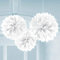 White Paper Fluffy Decorations 40cm /3