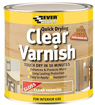 Everbuild Quick Drying Clear Varnish, Gloss Finish, 2.5 Litre