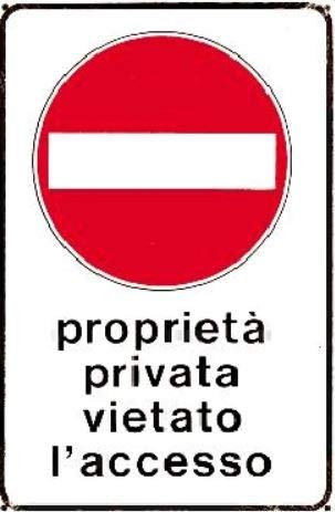 Cartelli segnaletici in alluminio Pubblicentro - proprieta' privata05401300