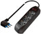 Poly Pool PP2513.2 Presa Multipla Multisize con 3 Prese Pluristandard, 1.5 m Cavo e Interruttore di Sicurezza, Nero