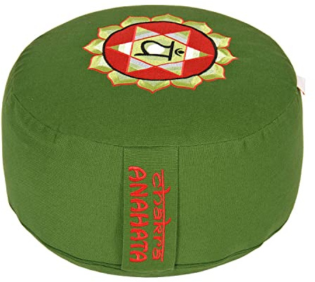 Yogabox Meditationskissen Glückssitz Chakra, 4.Chakra Herz-Chakra (Anahata) / grün