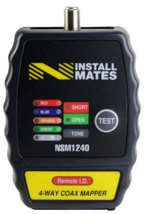 Nstallmates NSM1240 4-Way Coax Cable Tester w/ Case