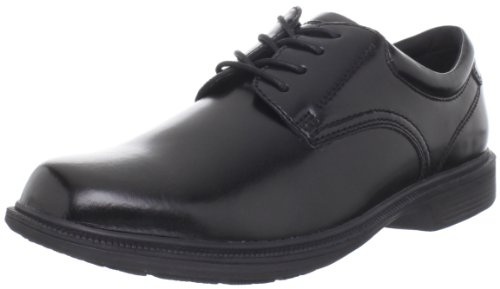 Nunn Bush Baker Street Plain Toe Oxford with KORE Slip Resistant Walking Comfort Technology Black 10