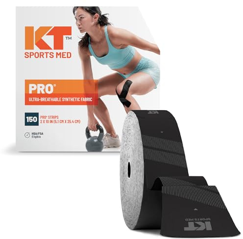 KT Tape PRO Jumbo 150 Strip Synthetik vorgeschnittenen Kinesiologie Tape M Jet Black