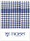 Ross 3er Pack Baumwoll-Geschirrtücher Bauernkaro blau, 50x70 cm