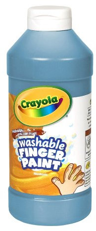 Crayola Fingerpaint, Blue, 32 Ounces, Washable Kids Paint, Ages 3+ (55-1332-042)