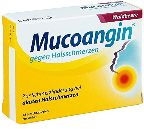 MUCOANGIN Waldbeere 20 mg Lutschtabletten 18 St