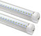 OUBO [2er Pack zum Sparpreis LED Leuchtstoffröhre mit Fassung komplett 60CM LED Tube T8 Röhre Leuchtstofflampe, 10 Watt 1350 Lumen, Naturweiss 4000K, Transparente Abdeckung
