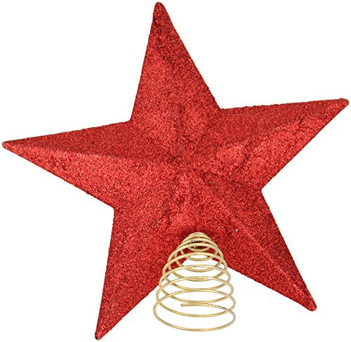 DECOLINE Weihnachtsbaum Stern-Spitzen rot