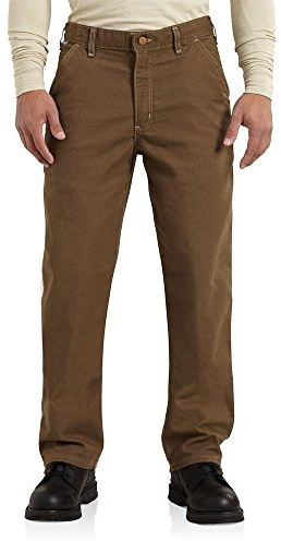 Carhartt Salopette de travail pour homme, résistant aux flammes, effet lavé, Marron moyen, 40W x 30L