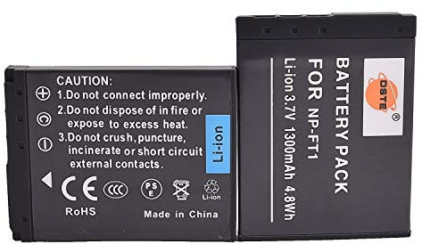 DSTE® 2x NP-FT1 Rechargeable Li-ion Battery for Sony DSC-L1 DSC-L1/B DSC-L1/L DSC-L1/LJ DSC-L1/R DSC-L1/S DSC-L1/W DSC-M1 DSC-M2 DSC-T1 DSC-T10 DSC-T10/B DSC-T10/P DSC-T10/W DSC-T11 DSC-T3 DSC-T33 DSC-T3/B DSC-T3S DSC-T5 DSC-T5/B DSC-T5/N DSC-T5/R DSC-T9 Digital Camera