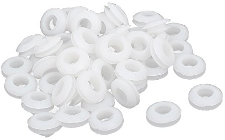 sourcing map Junta de Cable eléctrico Firewall pasamuros de goma blanca de 8 mm de diámetro interior 50pcs