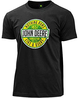 JOHN DEERE Nothing Runs Like A Deere T-Shirt Black