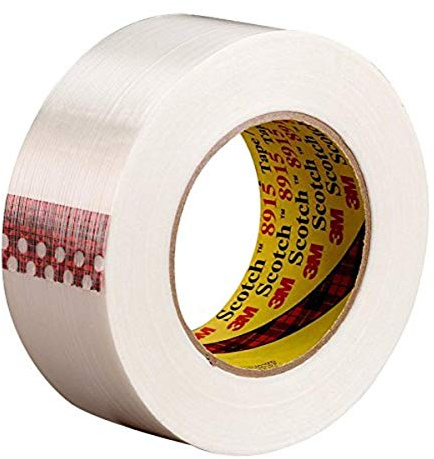 3M 7000048605 Scotch Filamentklebeband, 8915, 18 mm x 55 m, 0,15 mm, Transparent (4-er Pack)