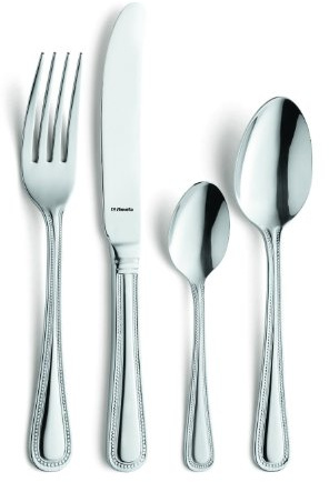 Amefa Bead 16 Piece Cutlery Set, Vintage Style Stainless Steel Tableware | 18/0 Stainless Steel, Dishwasher Safe