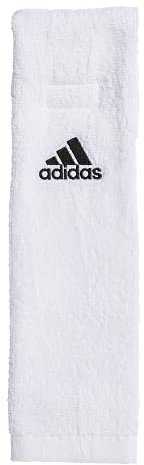 adidas Handtuch der Fußballmannschaft trocknet die Hände, bleibt an Ort und Stelle, mit Klettverschluss, Weiß, Einheitsgröße
