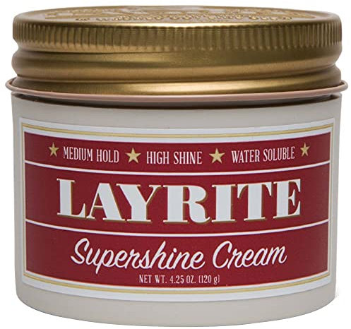 Layrite Supershine Creme 120g | Mittlerer Halt | Wasserlöslich | Hochglanz