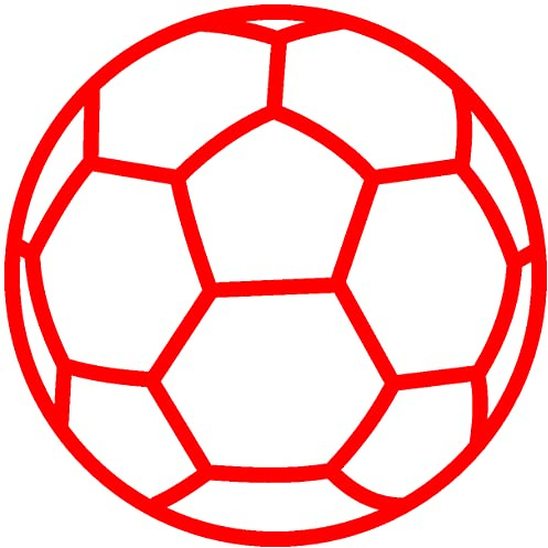 Samunshi® Autoaufkleber Handball Aufkleber 15 x 15cm hellrot