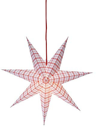 Best Season Lisa Papierstern, Papier, Weiß/Rot, Ø 54 cm