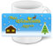 Weihnachtstasse mit Namen Leonardo und Motiv „Nr. 2“ mit Haus, Weihnachtsmann und Tannenbaum