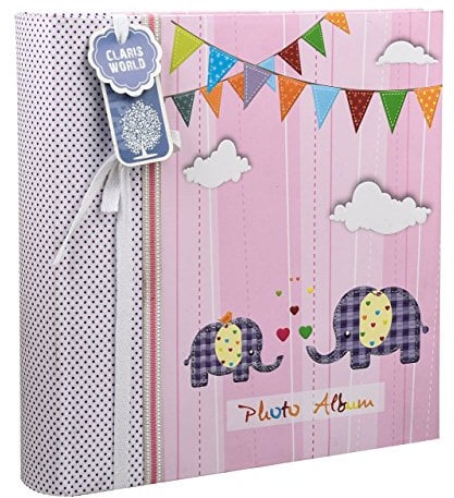 Apan Große Baby-Rosa- Memo Slip In Fotoalbum 200 6x4 '' Fotos - Elephant Kinder -Ideale Geschenk