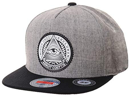 WITHMOONS Baseballmütze Mützen Caps Kappe Snapback Hat Illuminati Patch Hip Hop Baseball Cap AL2344 (Grey)