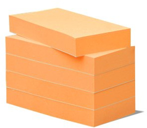 BIZSTIX® Office Haftnotizen (5 Stück) farbig signal orange, 3 x 7,5 cm