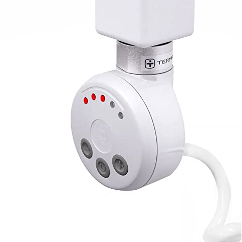 MEG Thermostat Heizstab, Heizpatrone, Heizelement 1000 Watt (Weiß) Spiralkabel mit Stecker