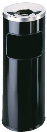 Durable Papierkorb Safe mit Ascher und Flammenlöschkopf, rund, schwarz, 333201