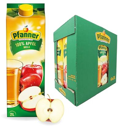Pfanner Apfelsaft 100%, 6 x 2 l Packung | 2l (6er Pack)