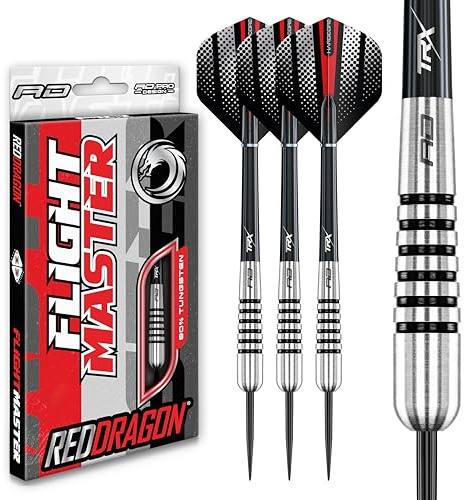 RED DRAGON Torpedo: 28g Flightmaster Tungsten Darts mit Flights und Schäfte