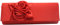 wocharm Satin Envelope Floral Flower Wedding Ladies Party Prom Evening Clutch Bag Handbag UK Post(Red)