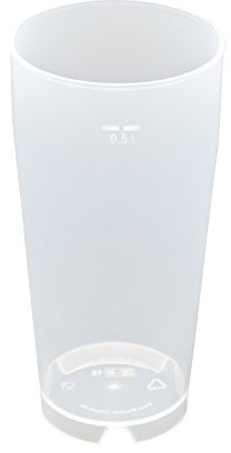 Gebr. Kohlmeier GmbH 380 Stück 0,5L Mehrwegbecher Willybecher PP transparent [Made in Germany]