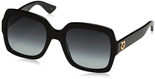 Gucci Damen GG0036S 001 Sonnenbrille, Schwarz (Black/Grey), 54