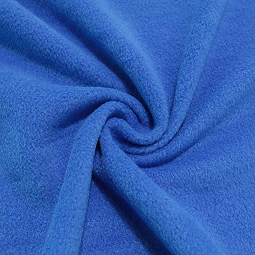 STOFFKONTOR Polar Fleece Stoff Meterware, Fleecestoff zum Nähen mit Antipilling Eigenschaften - Royal-Blau