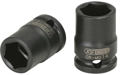 KS Tools 515.1542 1/4 Sechskant-Kraft-Stecknuss, kurz, 6mm