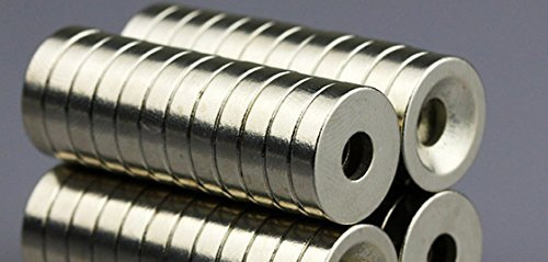 10 Stück !! 12 mm x 3 mm Loch 3 mm, D12 x H3 Neodymmagnet, Ringmagnet, Magnet mit Loch, Magnet mit Bohrung Magneten, Neodymium Magnets, starker Magnet, Kühlschrankmagnet, Geocaching