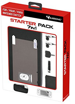 Subsonic - Pack d'accessoires 7 en 1 pour Nintendo Switch avec housse et écran de protection
