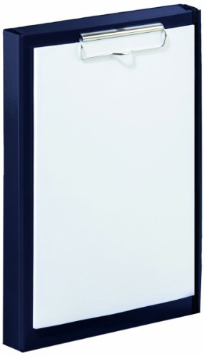 Pagna 24011-04 Duobox Color-Einband, für A4, 3 Innenklappen, schwarz mit Gummizugverschluss und Klemmmechanik