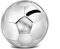 Spardose Fußball 8,5x8,5x8cm versilbert, Silberfarben