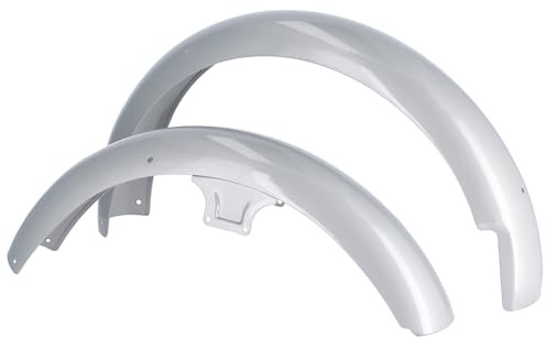 Set: Kotflügel vorn/hinten, Silber lackiert - für Simson S50, S51, S70