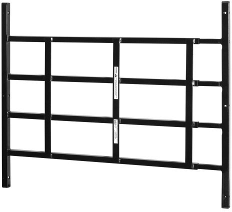 Prime-Line productos S 4751 fijo ventana Guardia, 31 en. – 54 cm x 21 – 1/2 en., acero, negro, 4 – Barra, non-egress